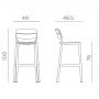 Барный стул Nardi Cassia Stool: Итальянский стиль и комфорт для вашего пространства